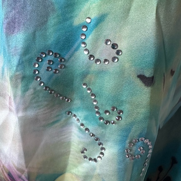 New with tags Jeans by Buffalo satin tank with rhinestones down one side - Picture 5 of 9